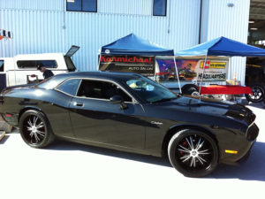 black muscle car trade show booths
