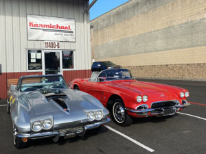silver and red convertibles classics in lot